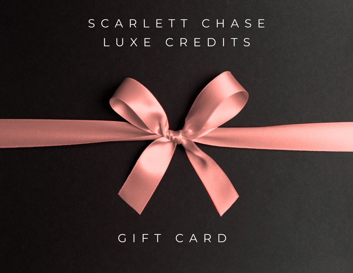 Scarlett Chase Virtual Gift Card | on black background