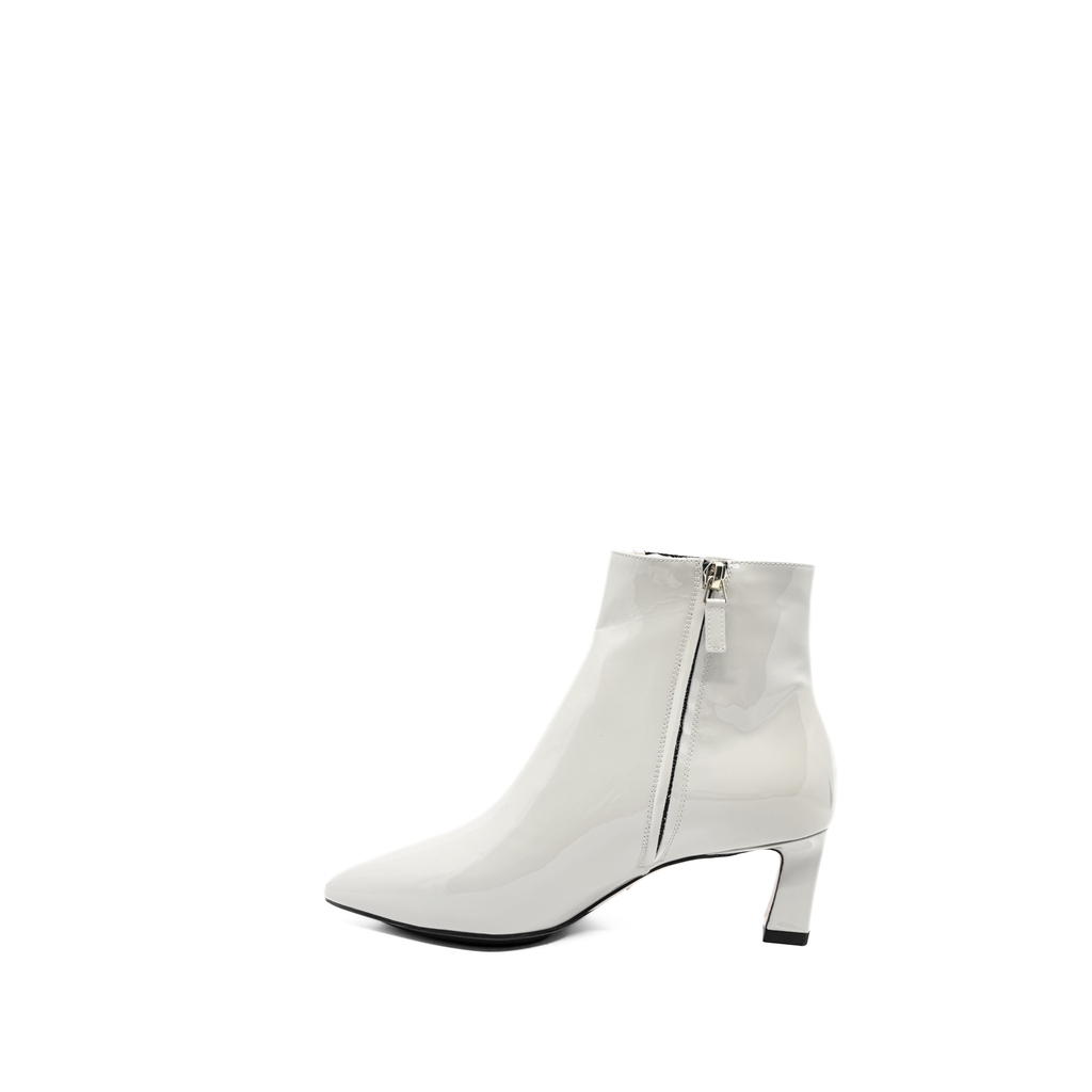 AMELIA 55 BOOTIE | WHITE STONE PATENT