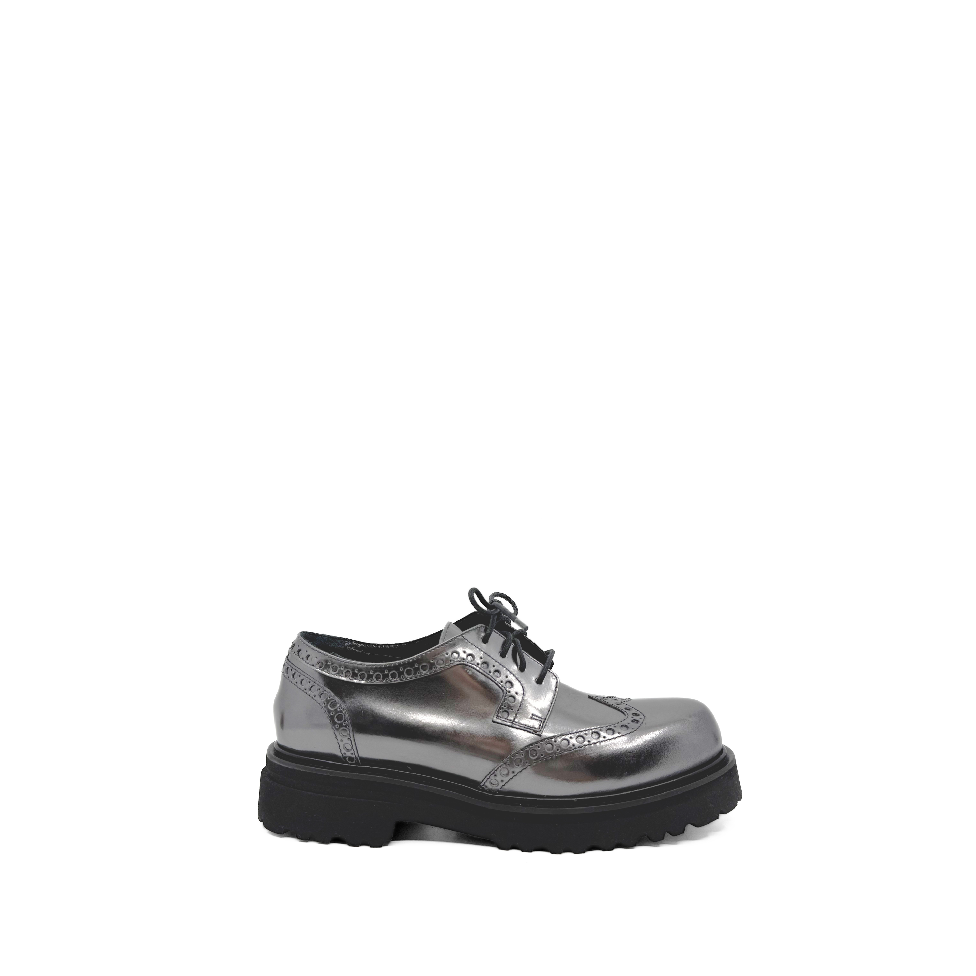 AINSLEY OXFORD LUG LOAFER | SILVER