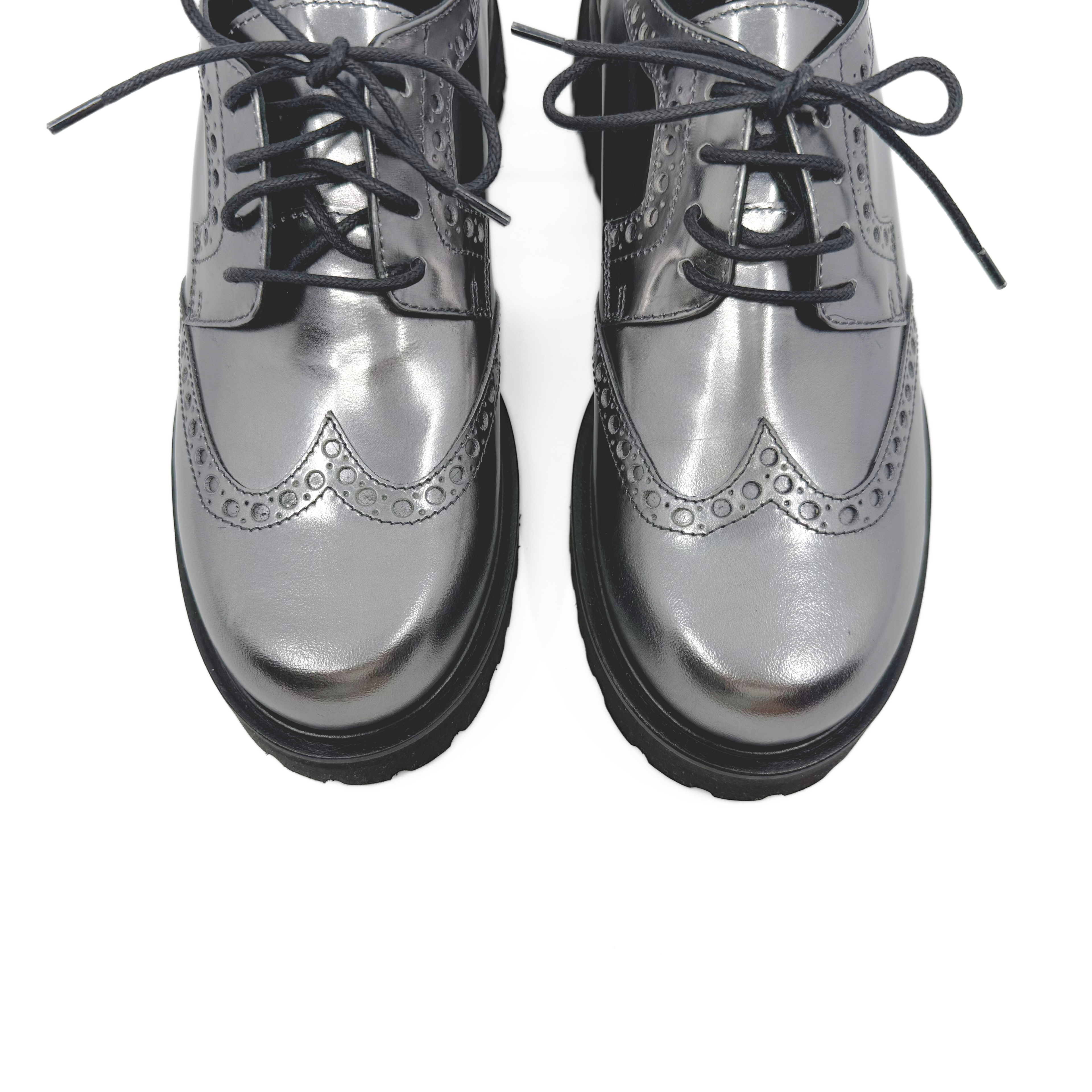 AINSLEY OXFORD LUG LOAFER | SILVER