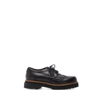 Ainsley Oxford Loafer in Black Leather | Profile on a white background