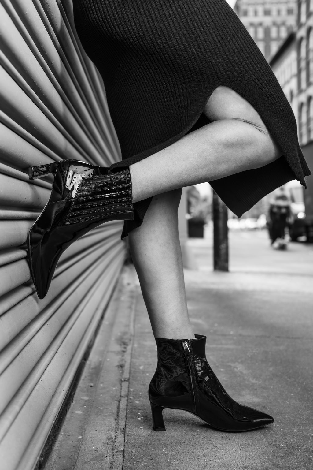 AMELIA 55 BOOTIE | BLACK PATENT