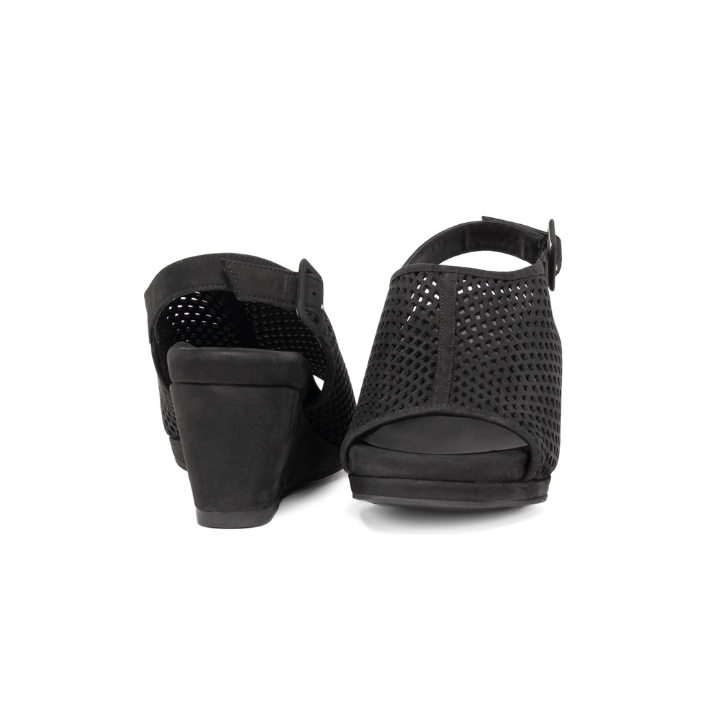 CHELSEA WEDGE SANDAL | NOIR