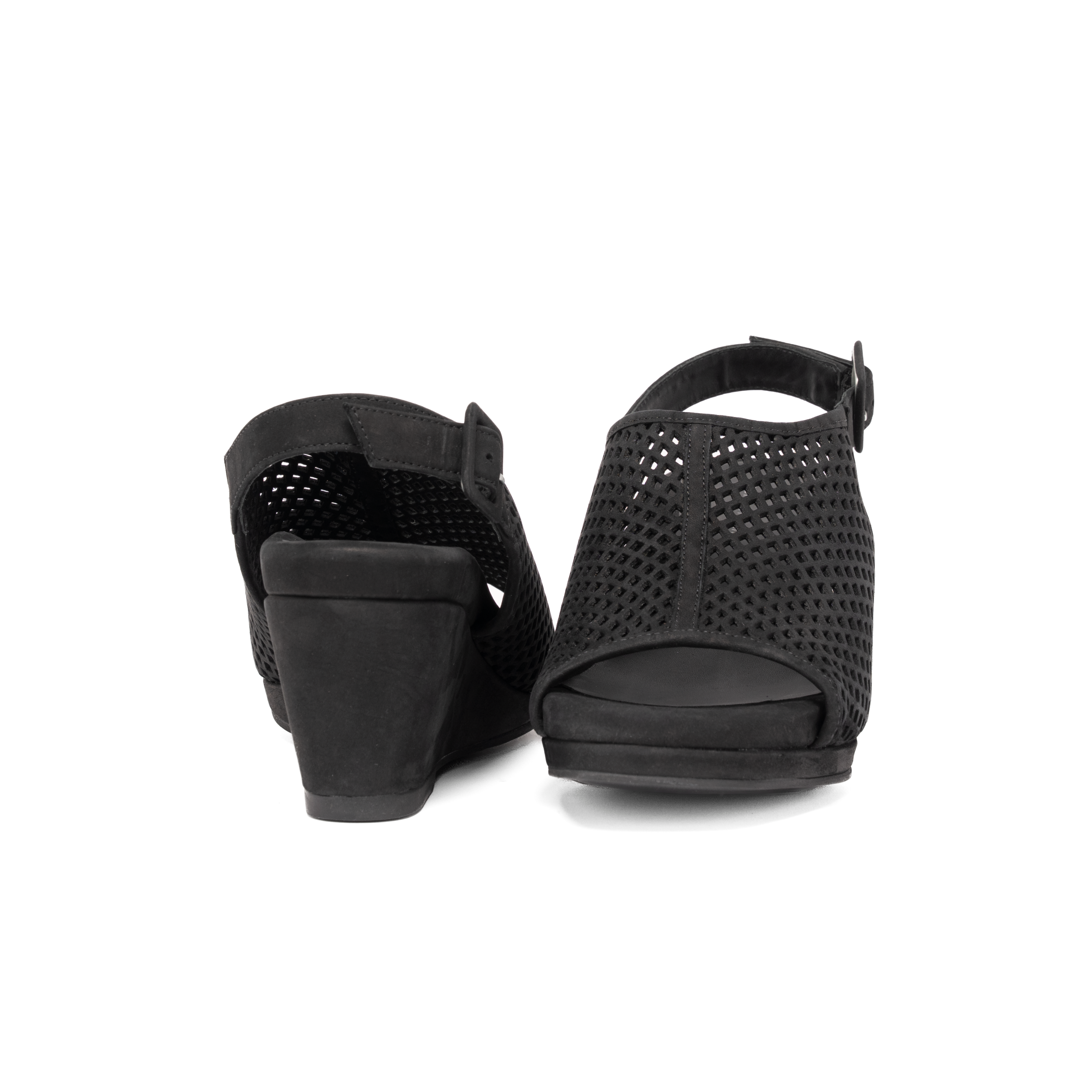 CHELSEA WEDGE SANDAL | NOIR