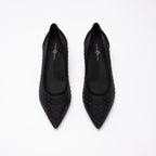 Scarlett Chase Black Grace 55 Mesh Pump with a rounded upper and sculpted heel |  Overhead view on white background