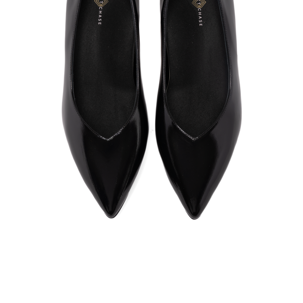 GRACE 55 PUMP | CRINKLE BLACK PATENT