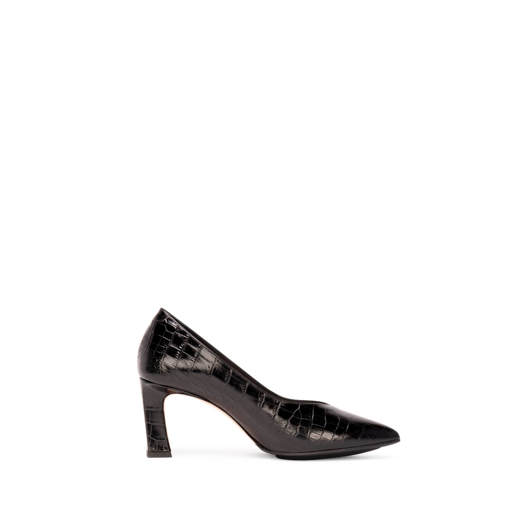 SCARLETT 75 PUMP | BLACK CROC