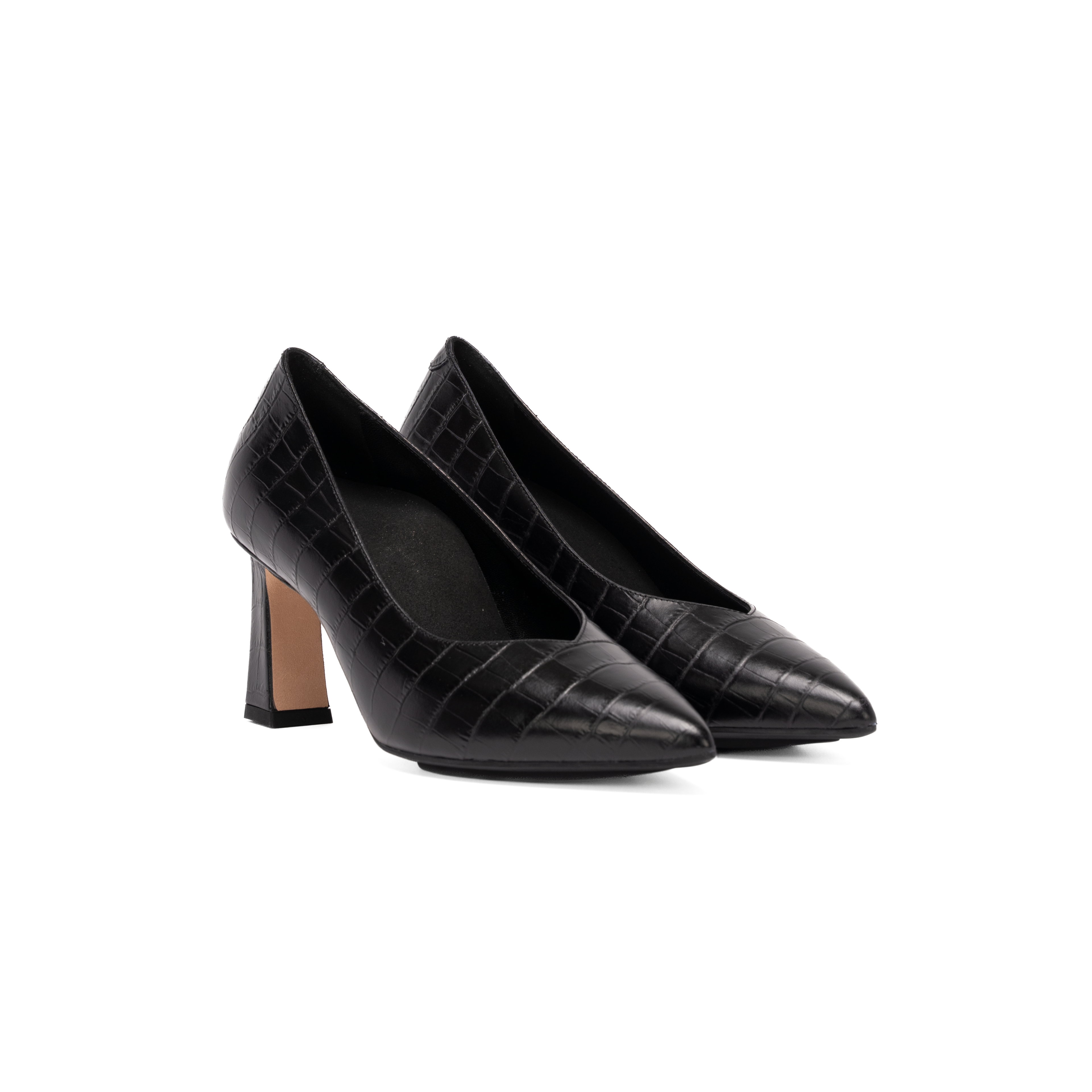 SCARLETT 75 PUMP | BLACK CROC