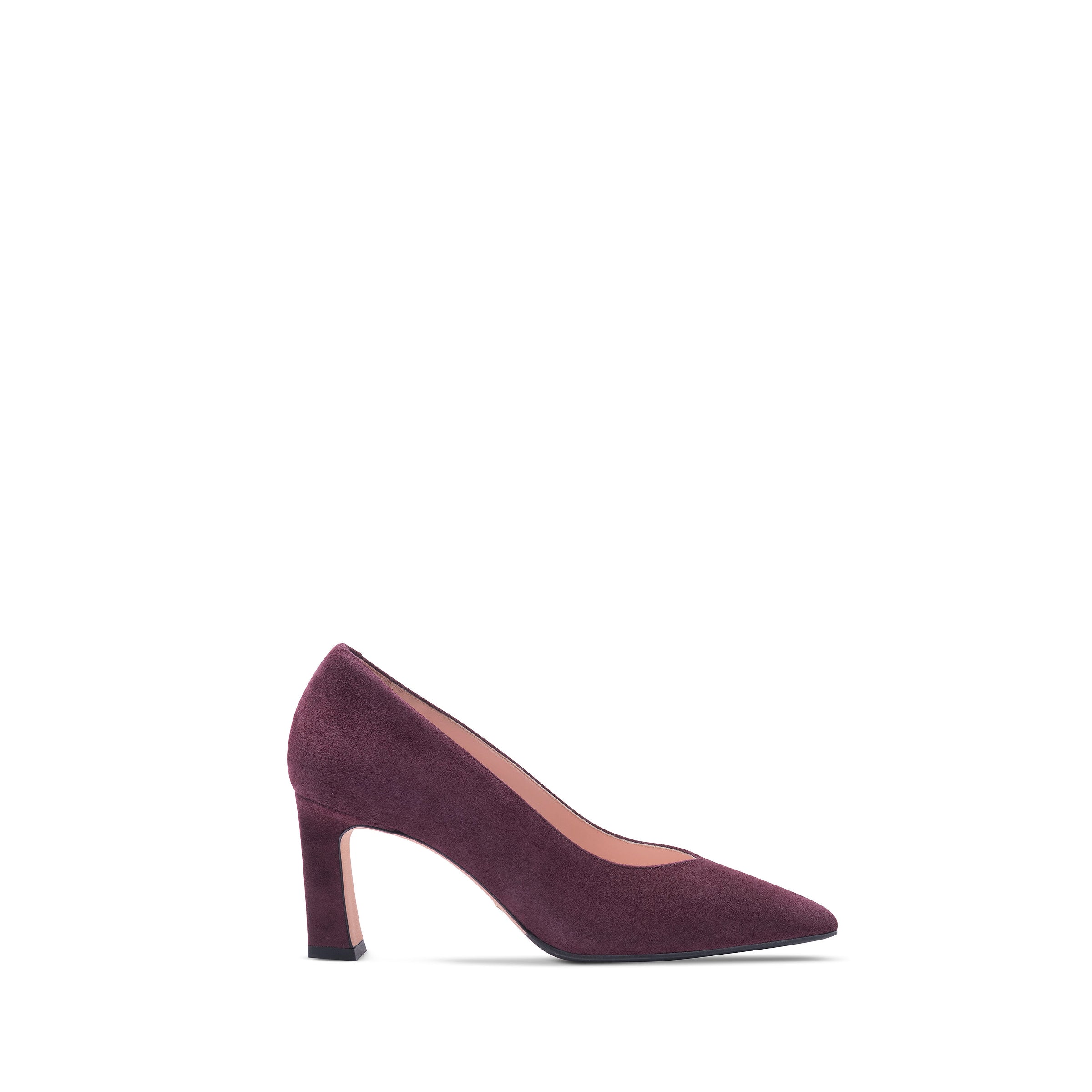 SCARLETT 75 PUMP | WINE SUEDE