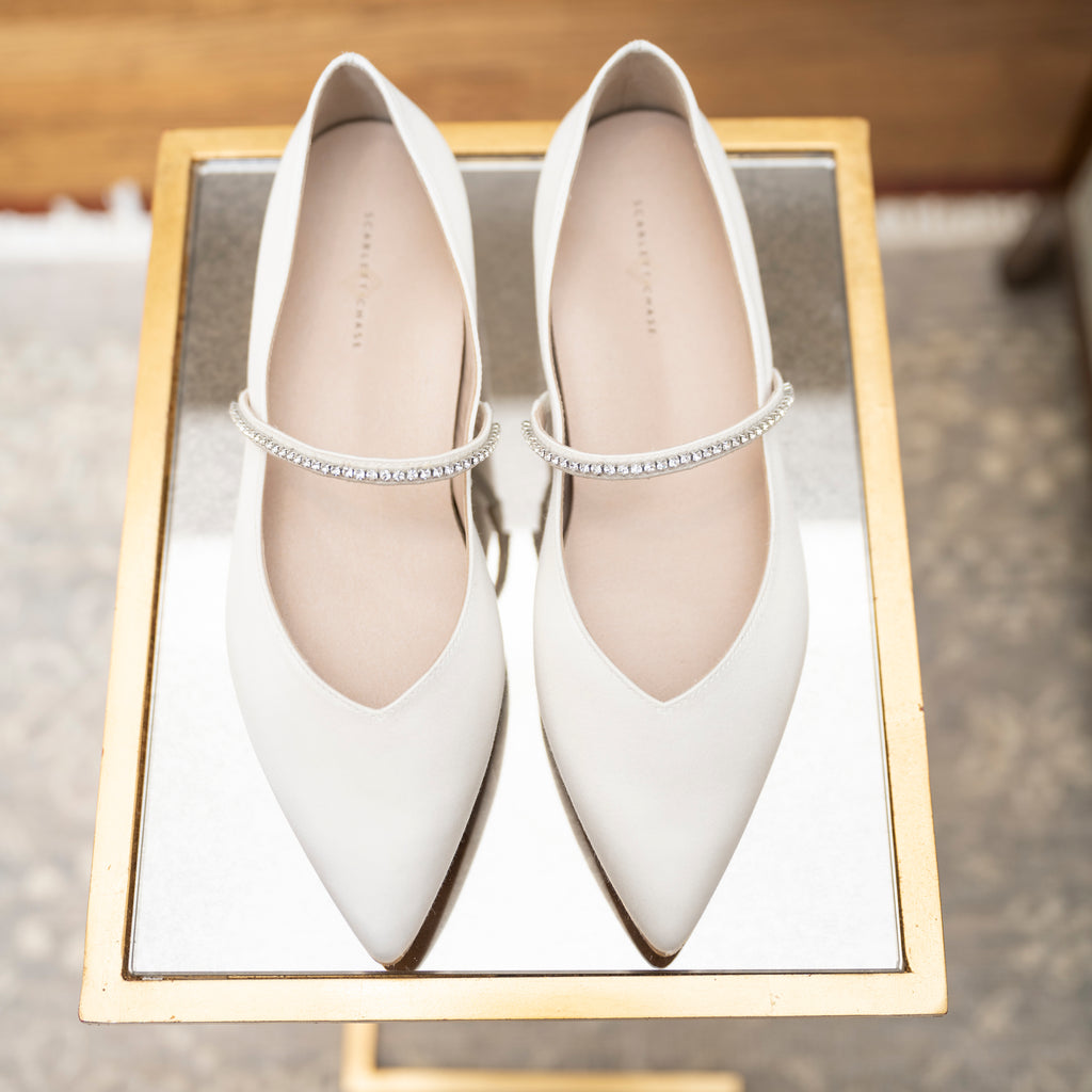 BELLA BALLET | WHITE SATIN / RHINESTONE