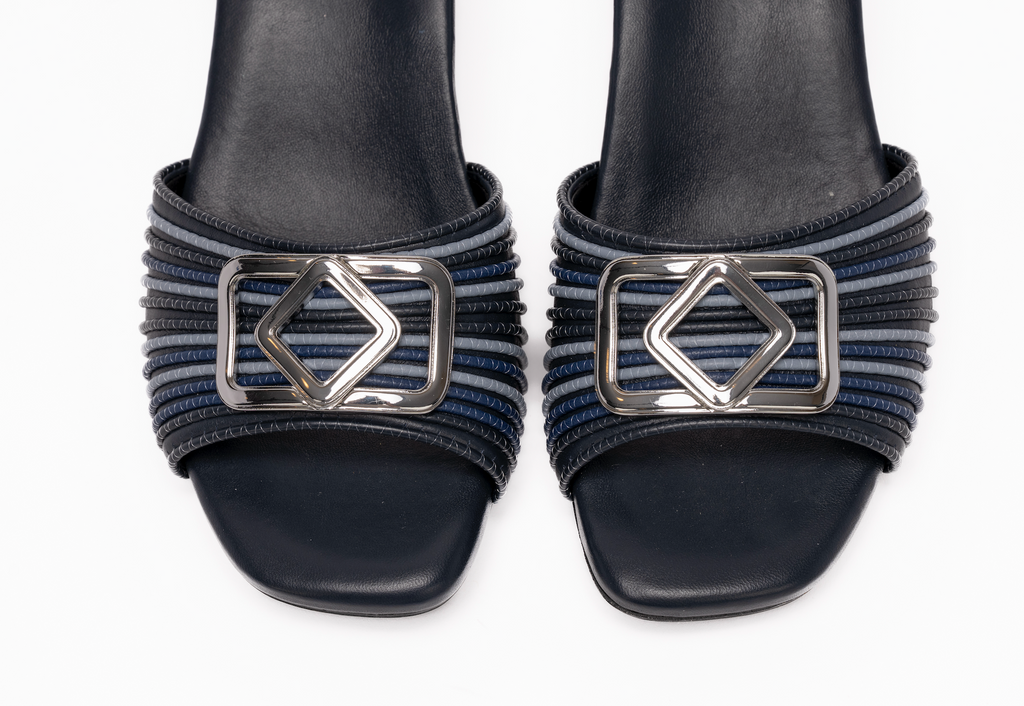CECILIA SANDAL | NAVY NAPA