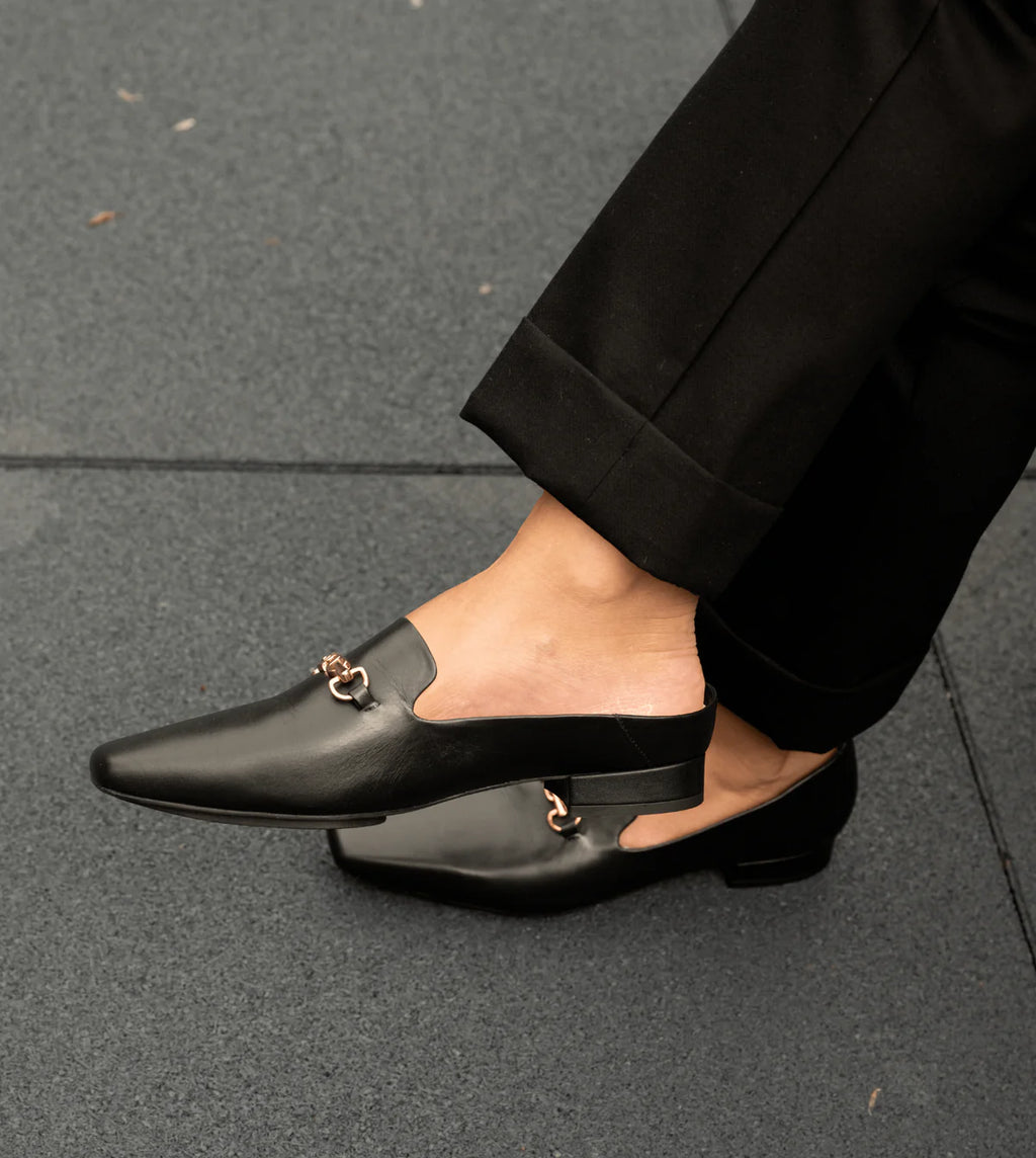 WESTON MULE | BLACK NAPA