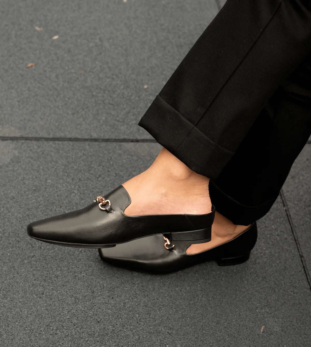WESTON MULE | BLACK NAPA
