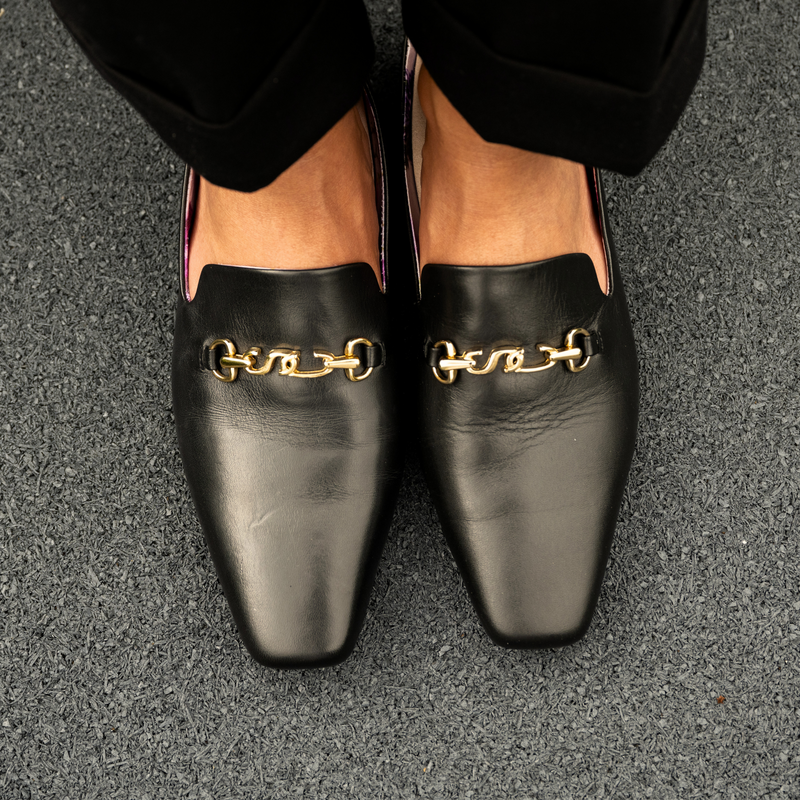 Weston Mule / Black Napa Leather