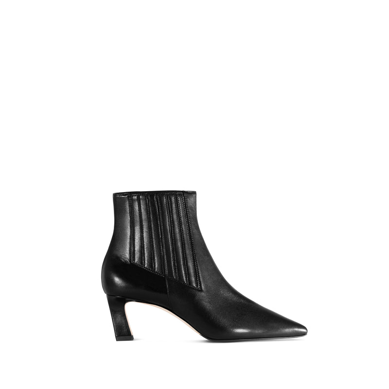 Amelia 55 Zip Bootie / Black Napa Leather