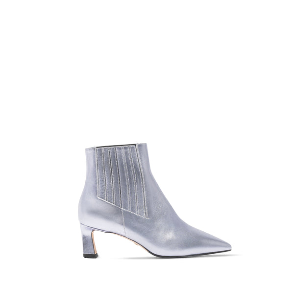 Amelia 55 Zip Bootie / Mirror Silver Dubai