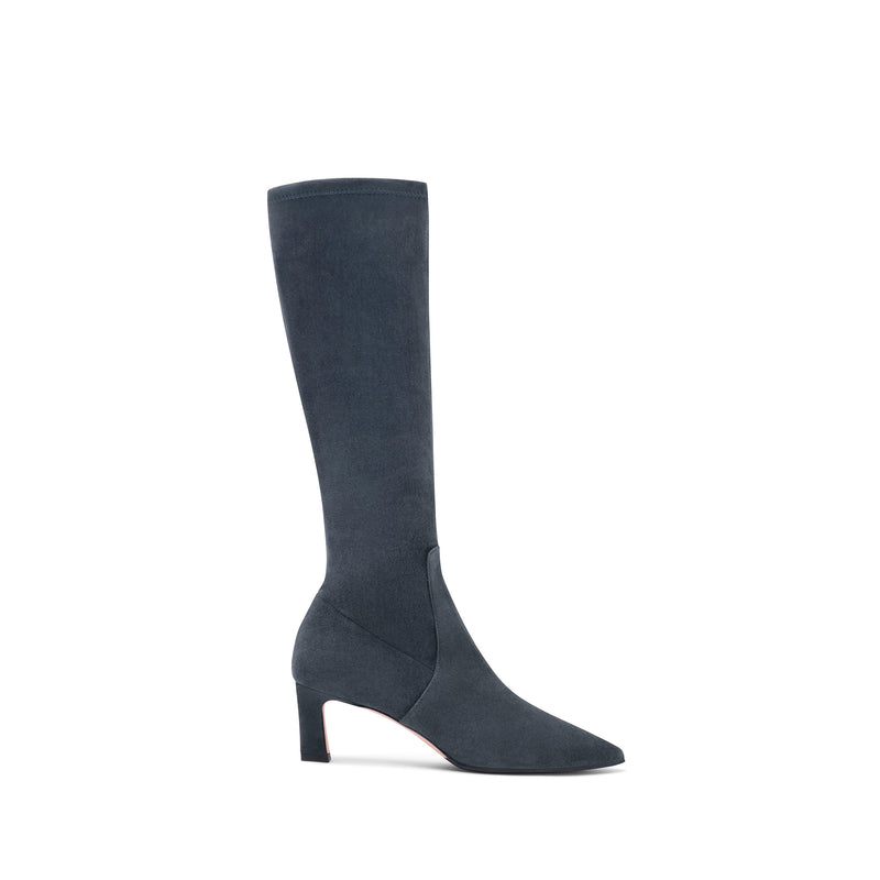 Clara 55 Stretch High Boot / Deep Ocean Suede