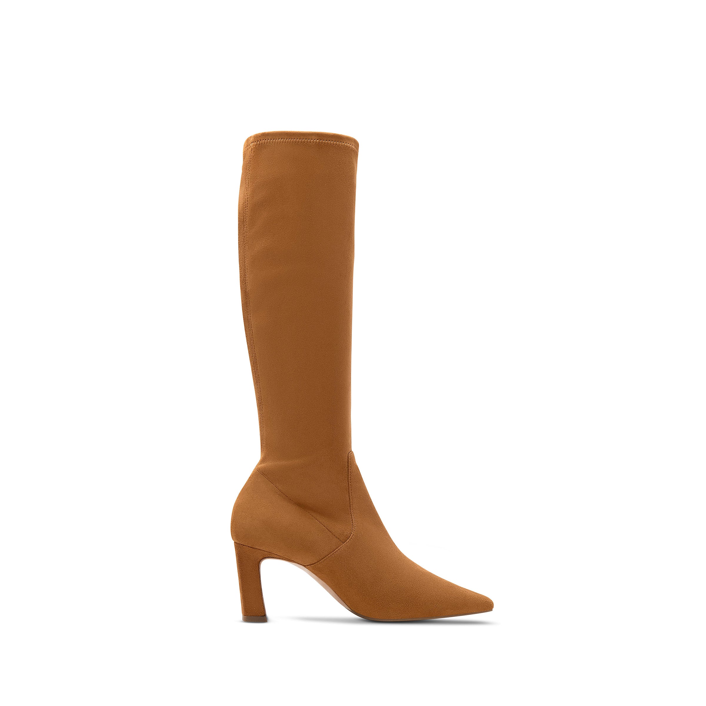 Lola 75 Stretch High Boot / Camel Suede