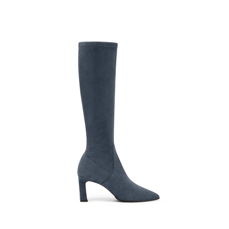 Lola 75 Stretch High Boot / Deep Ocean Suede